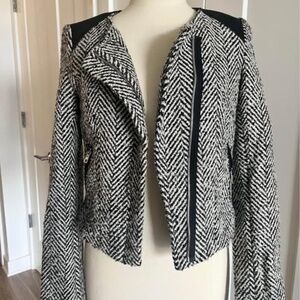 Karen Kane Tweed Jacket with Zippers